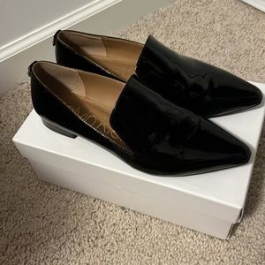 Black patent Calvin Klien flats